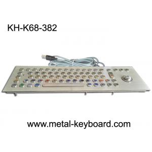 China 70 Keys Industrial Keyboard with Trackball , Rugged Panel Mount Keyboard supplier