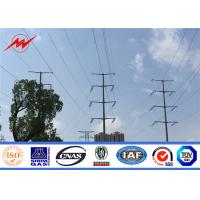 China Power Tubular Structure Electrical Transmission Poles , 9m 200 dan Telescopic Steel Pole on sale