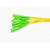 China SC APC Single Mode Fiber Patch Cord 12 Cores Yellow Color 55dB Return Loss wholesale