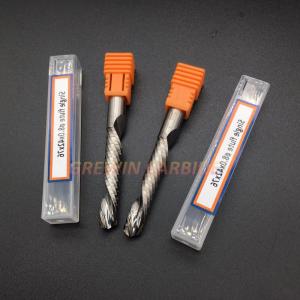 China One Flute Spiral Tungsten Carbide End Mill Cutting Tool Bits For Acrylic , Wood , PVC supplier