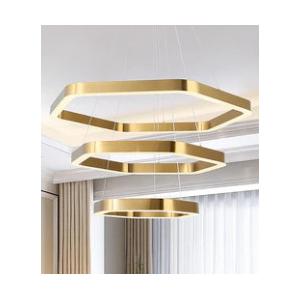 False Ceiling PVD Coated Metal LED Lighting Fixtures , Hanging Lamp