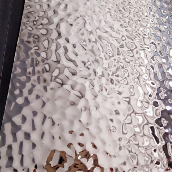 304 316 Grade embossed Stainless Steel Sheet hammered Mirror Finish for wall
