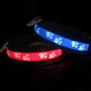 China C903 Hot Sale Durable Nature Material Rechargeable LED Dog Adjustable Flashing Collars With Buckle supplier