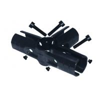 China Four Way Black Metal Pipe Joints / Connectors Wear-resisting on sale