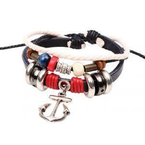 Pirates of the Caribbean-style bracelet handmade leather bracelet anchor