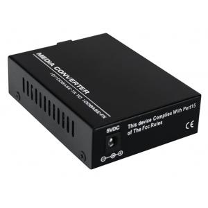 MDIX SM SC Fiber Optical Converter 20km Fiber Optic To Rj45 Media Converter