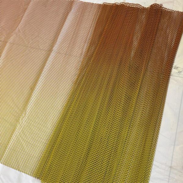 Gradient Color Aluminum Decorative Mesh Metal Chain Link Mesh Coil Drapery Mesh Curtain for Wall Decoration