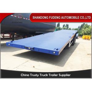 China 40ft / 20ft  Double Tire 50 Ton Flatbed Cargo Trailer Leaf Spring Suspension supplier