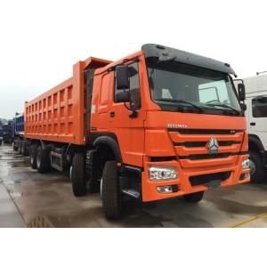 China Orange Sinotruk Howo Dump Truck 371 HP 12 Wheels LHD High Loading Capacity supplier