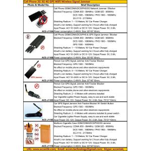 China 2015 Cell Phone GSM 3G 4G LTE GPS WIFI GPRS WLAN Signal Jammer Blocker Catalog Price List supplier