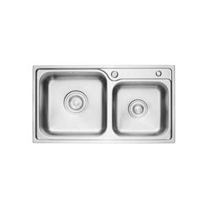 China Double Bowl Stainless Steel Kitchen Sink With Drainage ARROW AF5506 supplier