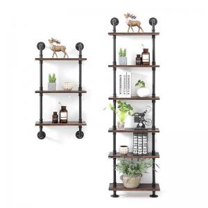 China Home Decor Storage Rustic Urban Steel Pipe Wall Mounted Shelf Brackets with 3/4 Inches supplier