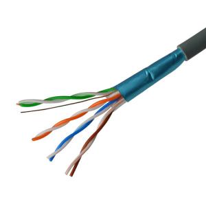 China 8  Conductors CAT5E Shielded Ftp Ethernet Cable Twisted Pair 24AWG Cable supplier