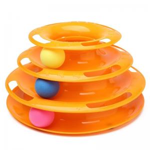 Pet Three Layer Turntable Track Cat Toys Interactive