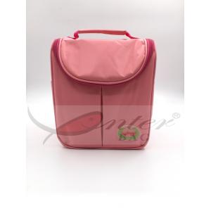 China Pink 420D Polyester Travel Cooler Bag , Insulated Bag , Small Lunch Bag supplier