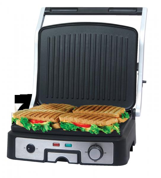Fully Open 4 Slice Panini Grill, panini press, sandwich press, sandwich toaster