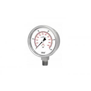 China Micro Low Differential Pressure Gauge Vibration / Shock Resistant With Liquid Filling supplier