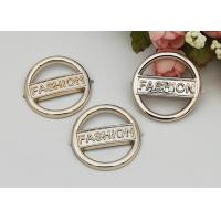 China Round Fashion Resistant Ladies Shoe Buckles Replacement Customized Logo on sale