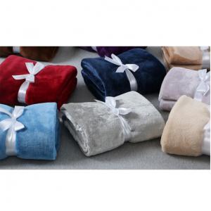 100 Polyester Microfiber Soft Flannel Blankets , Warm Plush Throws And Blankets