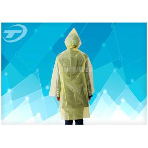 China Yellow  PE Plastic Raincoat Disposable  With Food Grade For Children And Adult supplier