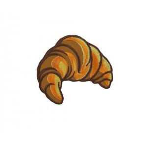 China Kawaii Croissant Iron On Embroidery Patch Badges Applique Twill Fabric Background supplier