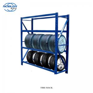 China Stacking Detachable Metal Tire Display Rack For Retail Store Car Shop supplier
