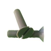 China PVC Stainless Steel Flat Head Screws M6 slotted countersunk flat head screw on sale