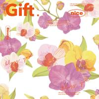 China White Butterfly Orchid Hydrangea Florist Wrapping Paper Sheets 58cm X 58cm on sale