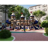 China Kindergarten Kids Outdoor Plastic Playground Slides Equipment on sale