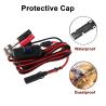 SAE a Alligator Clip Cable de batería con fusible en línea y interruptor - 12V de potencia de extensión de plomo para la energía solar, automotriz, bricolaje