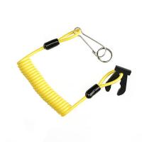 China Anti Drop Using Yellow Spring Coil Lanyard Jet Ski With Swivel on sale