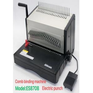 Plastic Comb Electric Punching Binding Machine Desktop Notebook 35 Sheets