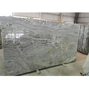 China Polished Bookmatched Stone Slabs , Hard White Grey Polished Granite Slabs supplier