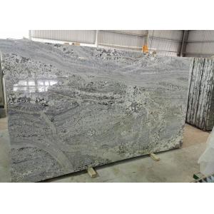 Polished Bookmatched Stone Slabs , Hard White Grey Polished Granite Slabs