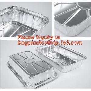 China Takeaway oven safe fast food take out disposable aluminum foil container,compartment round airline food aluminum foil co wholesale