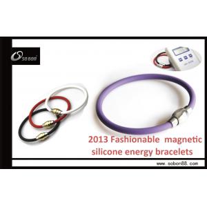 Encante braceletes magnéticos do silicone da energia do poder do fecho para o abrandamento do músculo