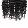 Full And Thick Ends Brazilian Curly Hair Extensions , Deep Wave Human Hair