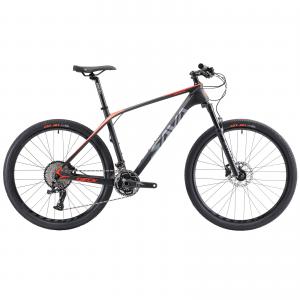 Black red Carbon Full Suspension Mountain Bike 27.5 / 29 inch