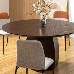 China Wooden Round Luxury Modern Dining Table Set Durable Multipurpose supplier