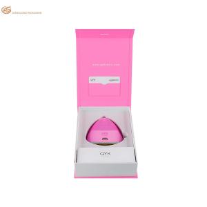 China Caja de embalaje de limpieza facial con tapa, caja de papel de cosméticos magnéticos gris con bandeja de flotación wholesale