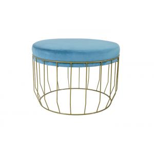China Simplified Modern Nordic Style Stool Steel Frame And Plush Cover supplier