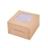 Kraft Paper Square Cake Box with Hollow Window