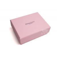 China Pink Necklace And Earring Jewelry Gift Box OEM Custom Logo With Sponge on sale