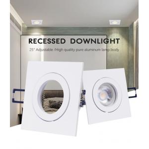 White Recessed Housing GU5.3 GU10 Downlight Fitting COB Square Ceiling Light Fitting