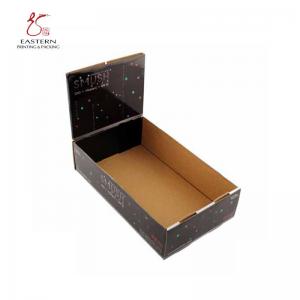 China Black Color 300gsm CCNB Display Box Packaging  With Advertising Board supplier