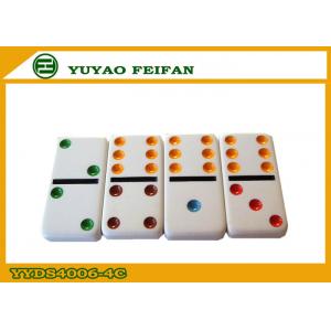 China 28 Dominoes Doule Six Colorful Board Games Dominoes Engraved Dot supplier