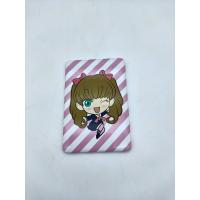 Square  Custom Made Metal Badges Cute Girl  Tinplate Material Paper Stents