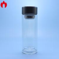 China Double Layer Insulation High Borosilicate Glass Water Bottle on sale