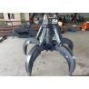 360 Degree Rotating Excavator Grab Attachment Five Cylinders Fingers Protective