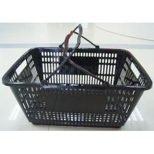 China PE Store Hand Shopping Basket , Plastic Vegetable Storage Basket 32 Litres supplier